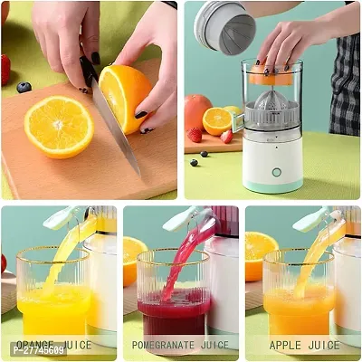 Portable Citrus Juicer,Electric Orange Juice Squeezer with Powerful Motor and Juicer machines for Orange,apple,Carrot,Fruits And Vegtables Smoothies (White)-thumb0