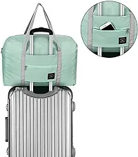 Travel Foldable Nylon Duffle Tote Bag Portable Waterproof Handbag Folding Sport Weekend Shopping Luggage Bag Gym Sports Bag for Women Girl (Pack of 1)-thumb1