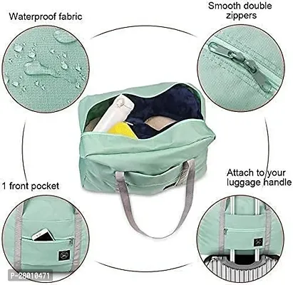 Travel Foldable Nylon Duffle Tote Bag Portable Waterproof Handbag Folding Sport Weekend Shopping Luggage Bag Gym Sports Bag for Women Girl (Pack of 1)-thumb4
