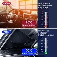 Car Windshield Sun Shade Umbrella, Foldable Car Sunset Umbrella Cover UV Block Car Front Window-thumb1