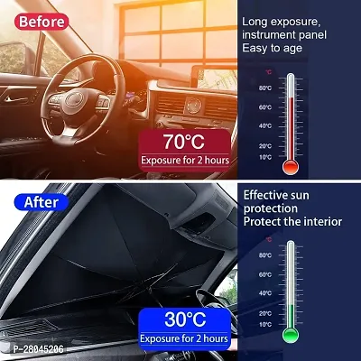 Car Windshield Sun Shade Umbrella, Foldable Car Sunset Umbrella Cover UV Block Car Front Window-thumb2