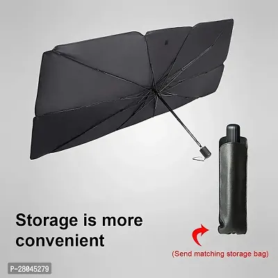 CAR Sunset Umbrella Car Windshield Sun Shade Umbrella, Foldable Car Sunset Umbrella Cover UV Block Car Front Window Protection Yourself and Car Summer Heat Protector-thumb3