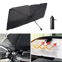 CAR Sunset Umbrella Car Windshield Sun Shade Umbrella, Foldable Car Sunset Umbrella Cover UV Block Car Front Window Protection Yourself and Car Summer Heat Protector-thumb4