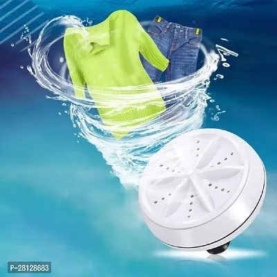 Mini Turbine Washing Machine Door Hinge Ultrasonic Lightweight Turbo Washer with USB Cable - for Home Camping Dorms Business College Rooms.