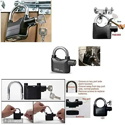 Home Safety Door Alarm Pad Lock With Three Keys-thumb0