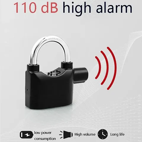 Home Safety Door Alarm Pad Lock With Three Keys