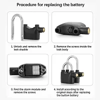 Home Safety Door Alarm Pad Lock With Three Keys-thumb4