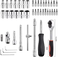 46 In 1 Pcs Tool Kit  Hand Tool Kit Wrench Set Multi Purpose Combination Tool Case Precision Socket Set,Screwdriver and Socket Set,Bike Tool Kit Set All Bike, Car Tool Kit Set-thumb4