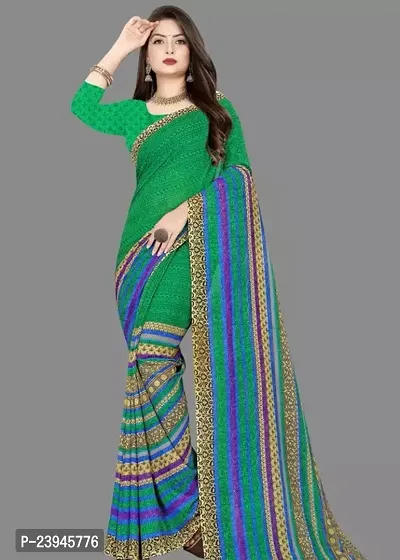 Elegant Georgette Saree with Blouse piece-thumb0