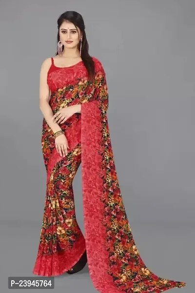 Elegant Georgette Saree without Blouse piece