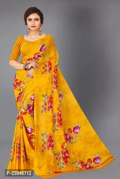 Elegant Georgette Saree with Blouse piece