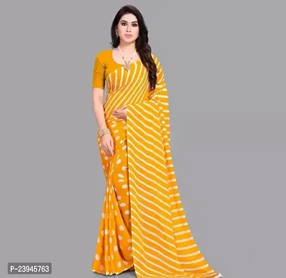 Elegant Georgette Saree with Blouse piece-thumb0