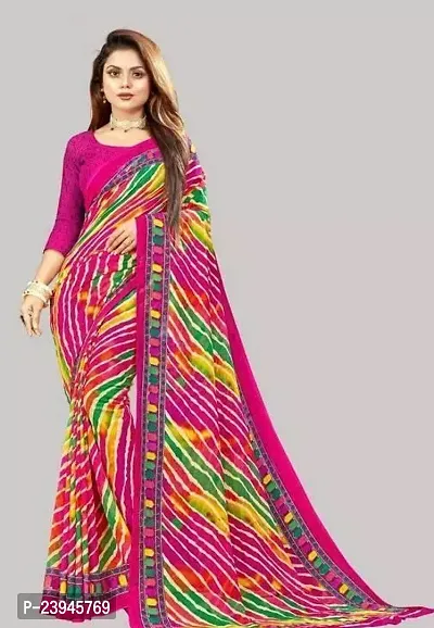 Elegant Georgette Saree without Blouse piece-thumb0