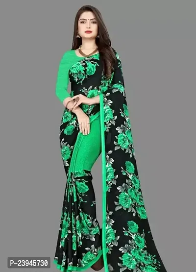 Elegant Georgette Saree with Blouse piece