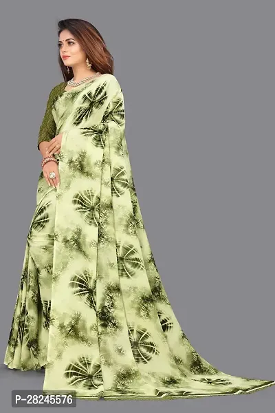 Stylish Green Georgette Saree with Blouse piece For Women-thumb3