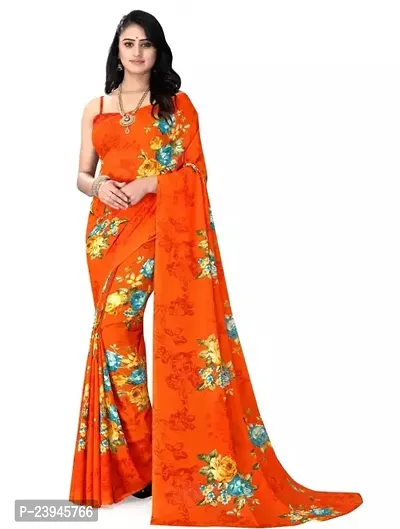 Elegant Georgette Saree without Blouse piece-thumb0