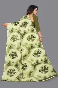 Stylish Green Georgette Saree with Blouse piece For Women-thumb1