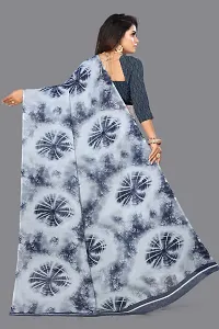 Stylish Grey Georgette Saree with Blouse piece For Women-thumb1