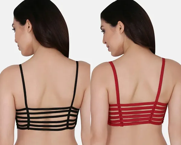 Six Strap Padded Bra Combo For Women