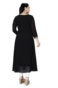 Elegant Georgette Embellished Gown Black Gown for Women-thumb3