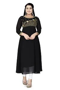 Elegant Georgette Embellished Gown Black Gown for Women-thumb4