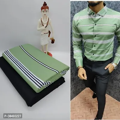 Stylish Multicoloured Polycotton Shirt And Trouser Set Fabric For Men