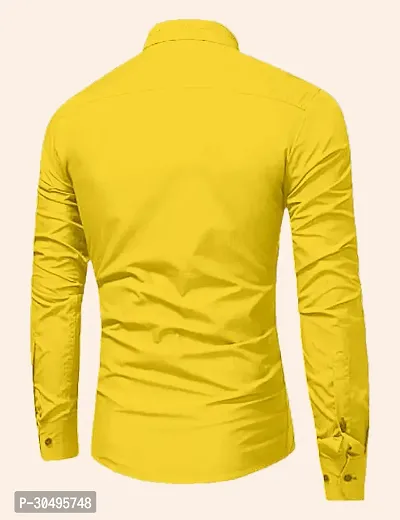 Stylish Polyester Yellow Shirt Fabric-thumb2