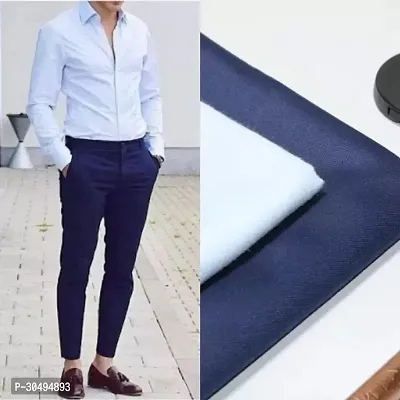 Stylish Cotton Blend Shirt And Trouser Fabric Fabric For Men