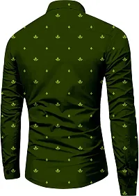 Stylish Polycotton Olive Shirt Fabric-thumb2