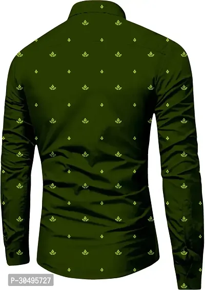 Stylish Polycotton Olive Shirt Fabric-thumb3