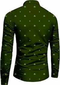 Stylish Cotton Blend Green Shirt Fabric-thumb2