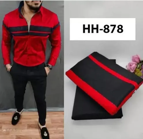 Classic Polycotton Self Pattern Clothing Fabric For Men