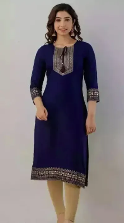 Women Stylish Rayon Stitched Kurta