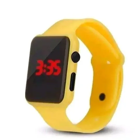 SS Zest4kids Digital Watch Square LED Shockproof Multi-Functional Automatic Sports Watch for Men's Kids Watch for Boys - Watch for Men (Yellow)