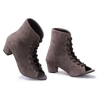 Women Velvet Heel Boots-thumb4