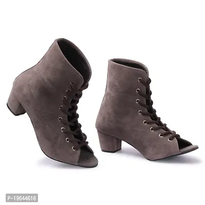 Women Velvet Heel Boots-thumb5