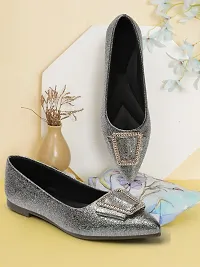 Women Pointed Toe Embellished Ballerinas-thumb4