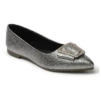 Women Pointed Toe Embellished Ballerinas-thumb1