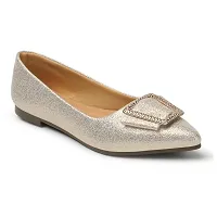 Women Pointed Toe Embellished Ballerinas-thumb1