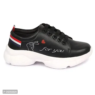 FLEXIFEET Stylish Casual Sneaker for Women | Girls | Black 5 (UK)-thumb3