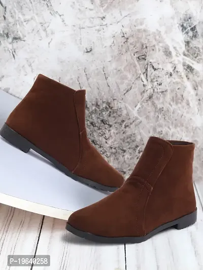 Women Trendy Flat Boots-thumb0