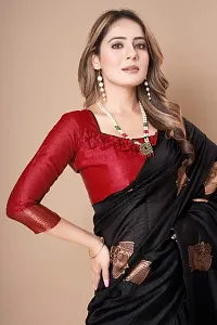 Beautiful Silk Blend Saree with Blouse piece-thumb4