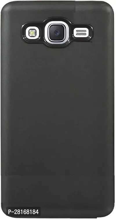 BINTAGE Flexible Rubber Back Cover for Samsung Galaxy On5 - Black-thumb0