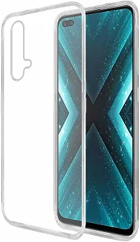 BINTAGE Flexible Rubber Back Cover for Realme X3 - Transparent-thumb1