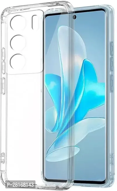 BINTAGE Flexible Rubber Back Cover for Vivo V29 Pro 5G - Transparent-thumb0