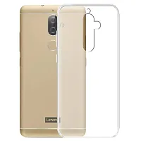 BINTAGE Flexible Rubber Back Cover for Lenovo K8 Plus - Transparent-thumb1