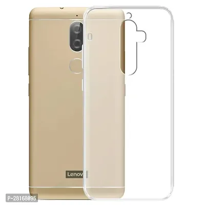 BINTAGE Flexible Rubber Back Cover for Lenovo K8 Plus - Transparent-thumb2