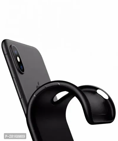 BINTAGE Flexible Rubber Back Cover for Vivo 1820 / Vivo Y91i - Black-thumb3