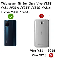 BINTAGE Combo 2 Flip Cover for Vivo V2111 / Y21 | Wallet Stylish Button Magnetic - Brown / Blue-thumb3