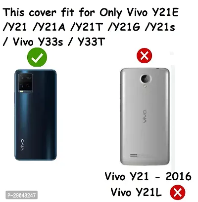 BINTAGE Combo 2 Flip Cover for Vivo V2111 / Y21 | Wallet Stylish Button Magnetic - Brown / Blue-thumb4